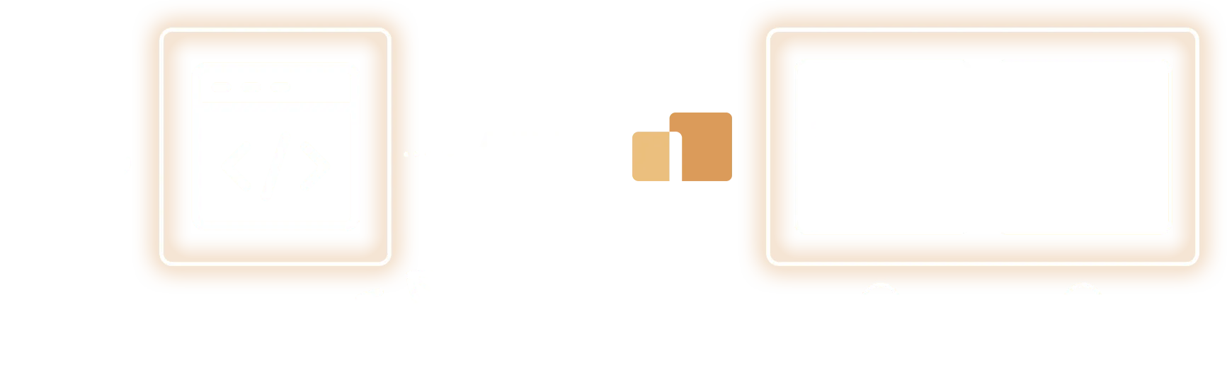 Architecture diagram of the Bazaar Backend-as-a-service where the developer manages the frontend, and users get their own database and compute